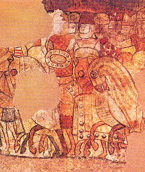 Pintura mural del saló del tinell - Nunó Sanç a la conquesta de Mallorca