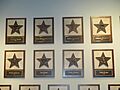 Portion of the plaques at TX Country Music Hall of Fame in Carthage IMG 8480