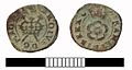 Post medieval coin, Rose farthing of Charles I (FindID 619759)