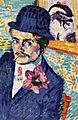 Robert Delaunay L'homme à la tulipe (Portrait de Jean Metzinger) 1906