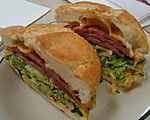 A pork roll sandwich