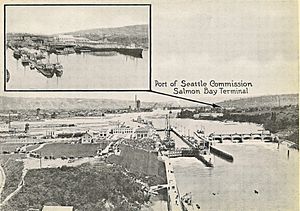 Seattle - Chittenden locks and Salmon Bay Terminal circa 1919
