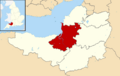 Sedgemoor UK locator map