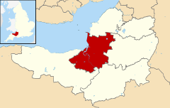Shown within Somerset