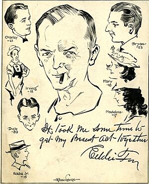 Signed sketch of Eddie Foy by Manuel Rosenberg for the Cincinnati Post 1921