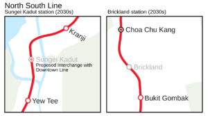 Singapore NSL Sungei Kadut and Brickland stations