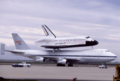 Space Shuttle Discovery and Carrier 747 at Vandenberg Air Force Base
