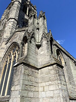 Statue obelisk, south west corner of St Margaret's Church, Leicester