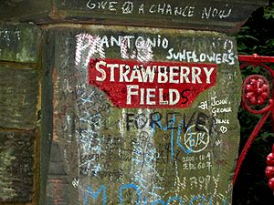 Straberry field sign