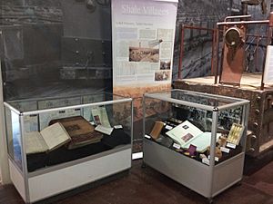 Temporary display at the Museum of the Scottish Shale Oil Industry