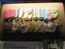 The medals earned by Harry Cator during World War One - The Great War.jpg