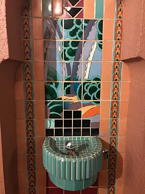 Tilework fountain