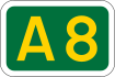 A8 road shield