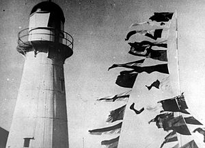 V.P. Day Celebrations at Caloundra Lighthouse, 1945