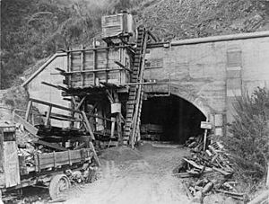 Wainuiomata Tunnel under construction, Lower Hutt, Wellington