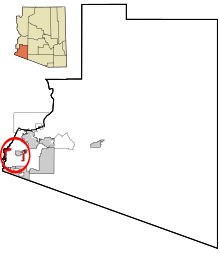 Yuma County Incorporated and Unincorporated areas Cocopah Tribe highlighted