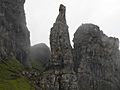 "The Needle" rock formation in Quiraing, Isle of Skye