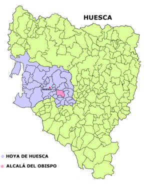 Location of Alcalá del Obispo