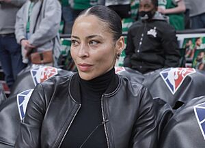 Allison Feaster at 2022 Boston Celtics game-1