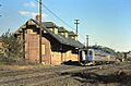 Amtrak train at Windsor Locks station, October 1979
