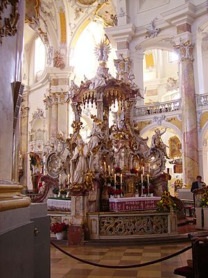 Bad Staffelstein Basilika Vierzehnheiligen Innen Gnadenaltar 03