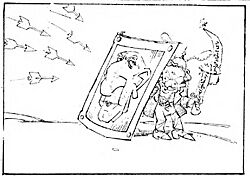 Bakhtiar and mosaddegh cartoon