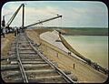 Belle Fourche Project - Dam, Upstream Face - placing the paving - South Dakota - NARA - 294654