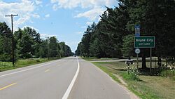 Boyne City, Michigan road signage