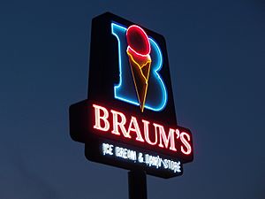 Braums Sign Kansas Restaurant 2009-09-06