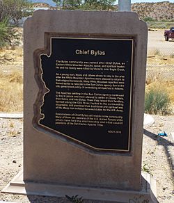 Historic Bylas Town marker