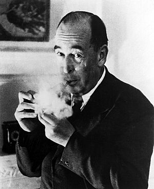 Monochrome portrait photograph of Lewis smoking