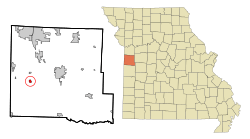 Location of Freeman, Missouri