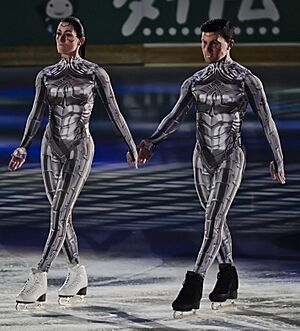 Charlène Guignard & Marco Fabbri during the gala at the 2023 Grand Prix de France