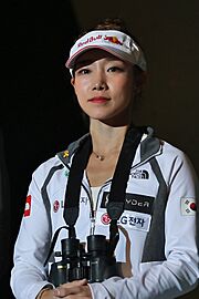 Climbing World Championships 2018 Lead Final Woman finalists 01-Jain Kim.jpg
