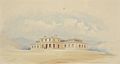 Colonial Museum Wellington watercolour painting from architect's plans 1865