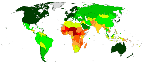 Countries by Human Development Index (2020)