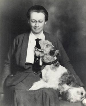 Eloise Gerry with her dog
