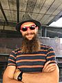 Hipster, Newtown, hipster beard, retro watch, colourful glasses