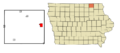Howard County Iowa Incorporated and Unincorporated areas Cresco Highlighted