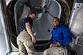 ISS-64 Michael Hopkins and Victor Glover in the vestibule to IDA-3