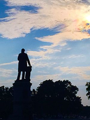 James A Garfield Monument at Sunset