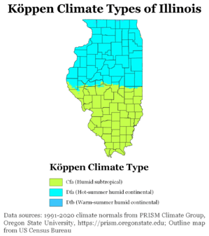 Köppen Climate Types Illinois