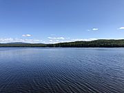 Lake Francis looking south in Pittsburg, New Hampshire, August 2019