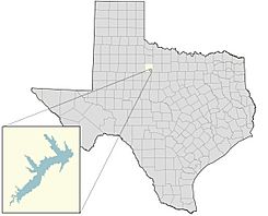 Lake Stamford location in Texas 2