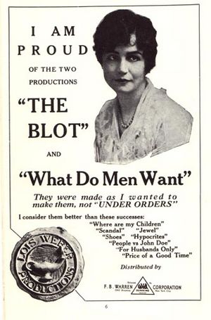 Lois Weber Productions ad 1921