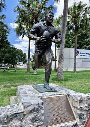 Mal Meninga Statue at Lang Park, Brisbane
