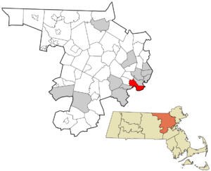 Middlesex County Massachusetts incorporated and unincorporated areas Cambridge highlighted