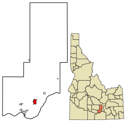 Location of Rupert in Minidoka County, Idaho.