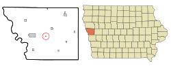 Location of Turin, Iowa