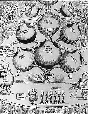Monopoly brothers supported by the little consumer 1912